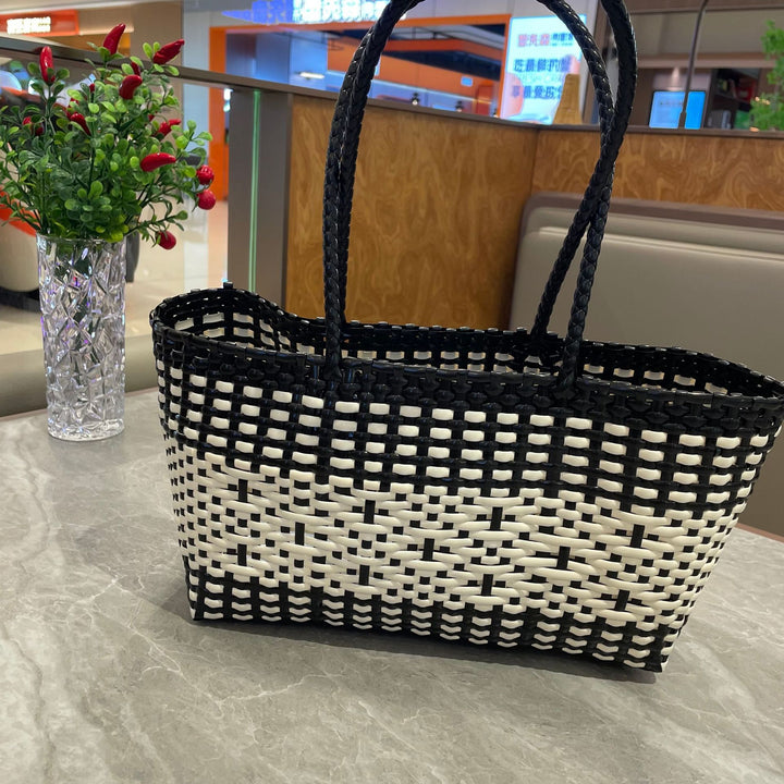 Stylish Woven Tote Bag Bowlift
