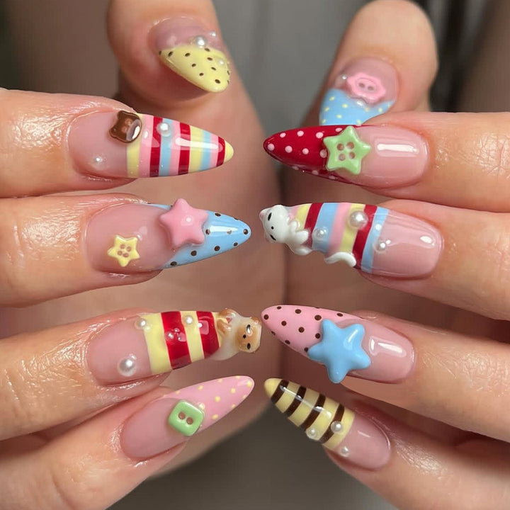 Whimsical Cartoon-Inspired 3D Nail Art Extensions Bowlift
