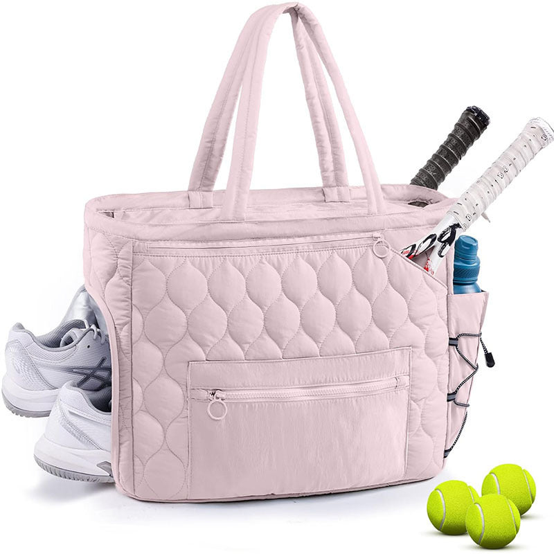 Quilted Multi-Compartment Sports Tote Bag Bowlift