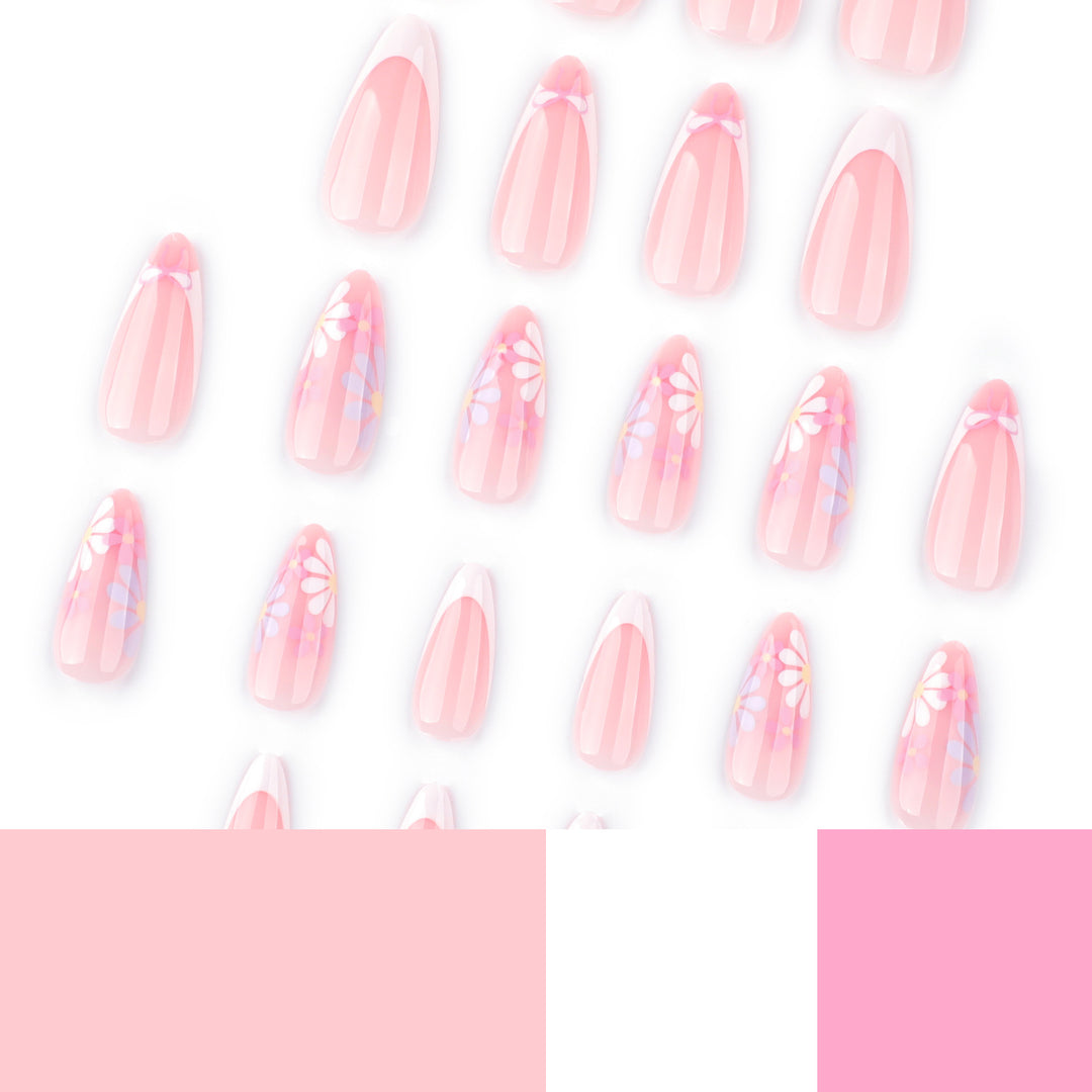 Artful Nail Art with Floral Decorations Bowlift