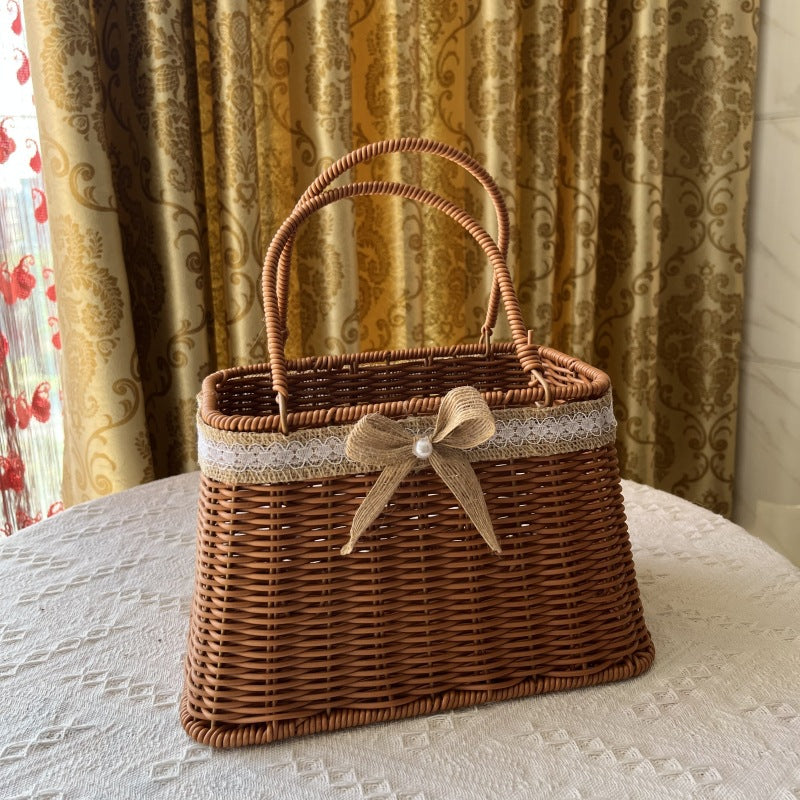 Eco-Friendly Storage Woven Basket Bowlift