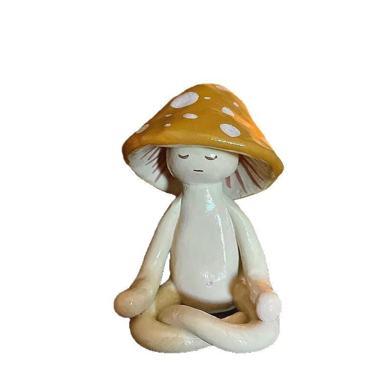 Decorative figure of a meditating mushroom Bowlift