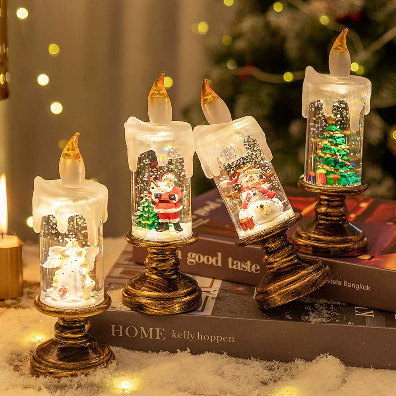 Creative Snowflake Crystal Ball Candle Light