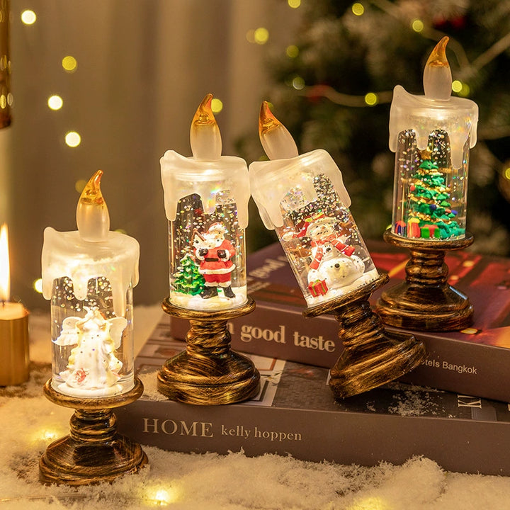 Creative Snowflake Crystal Ball Candle Light