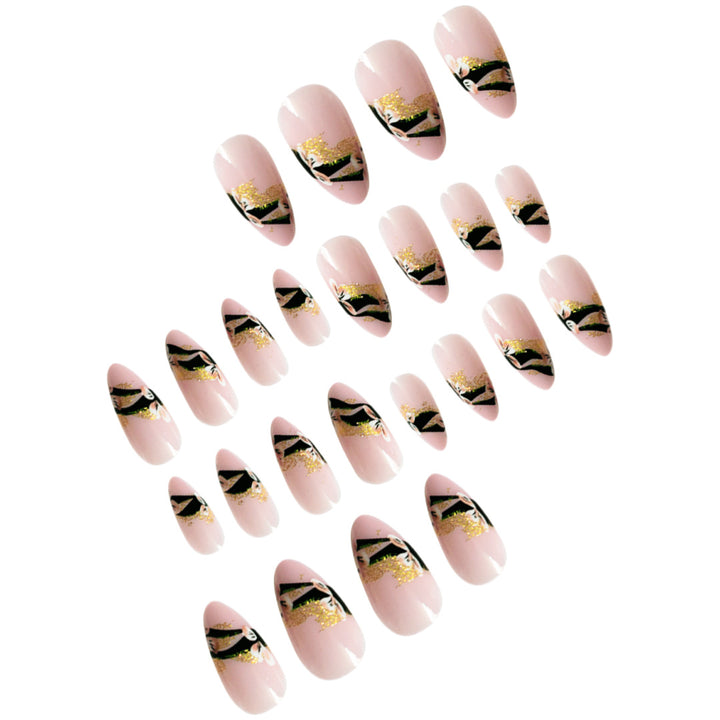 Elegant Floral Tip Press-On Nails Bowlift