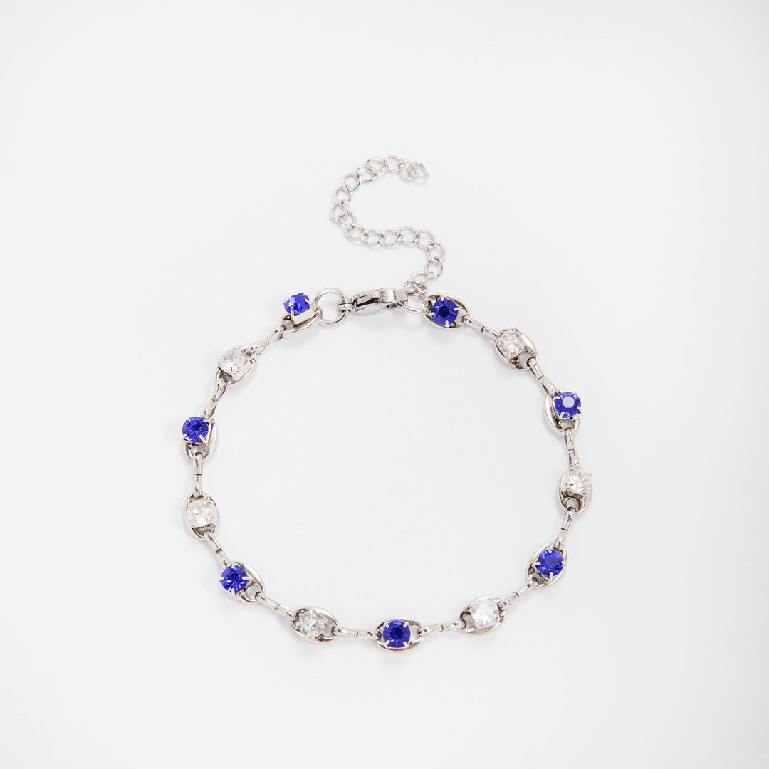 Elegant Gemstone Accent Link Bracelet Bowlift