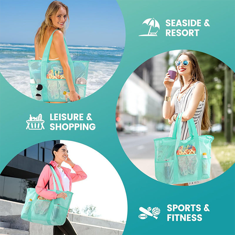 Multifunctional beach bag with practical mesh pockets Bowlift