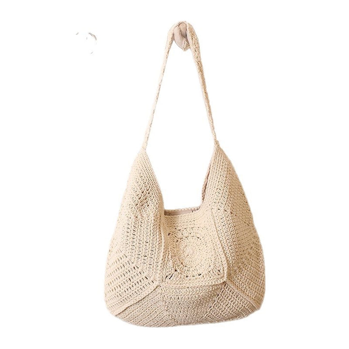 Hand-knotted Tote Bag in Modern Macramé Style Bowlift