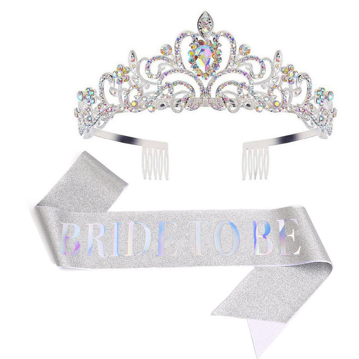 Ladies Crystal Embellished Bridal Tiara Bowlift