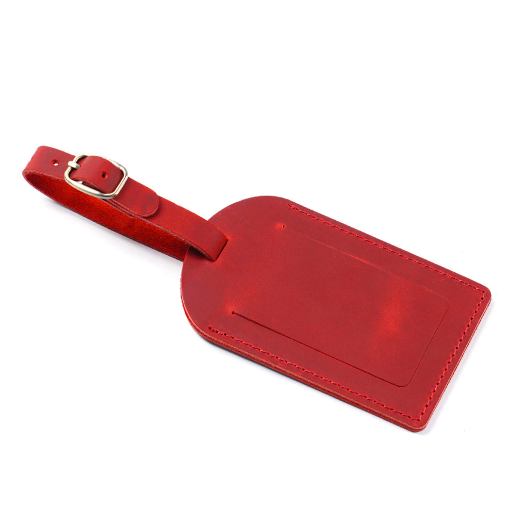 Leather Luggage Tag with Adjustable Buckle Bowlift