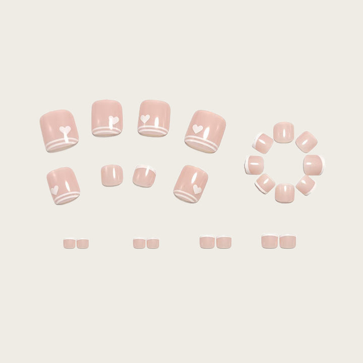 Nail art set with hearts and elegant accents Bowlift