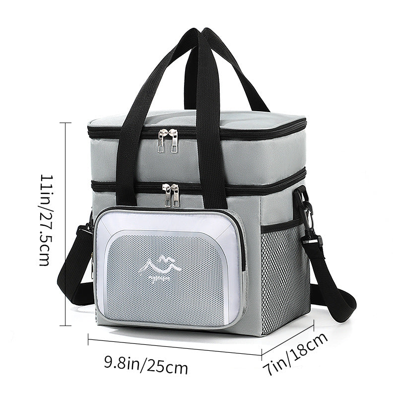 Insulated Multi-Compartment Lunch Cooler