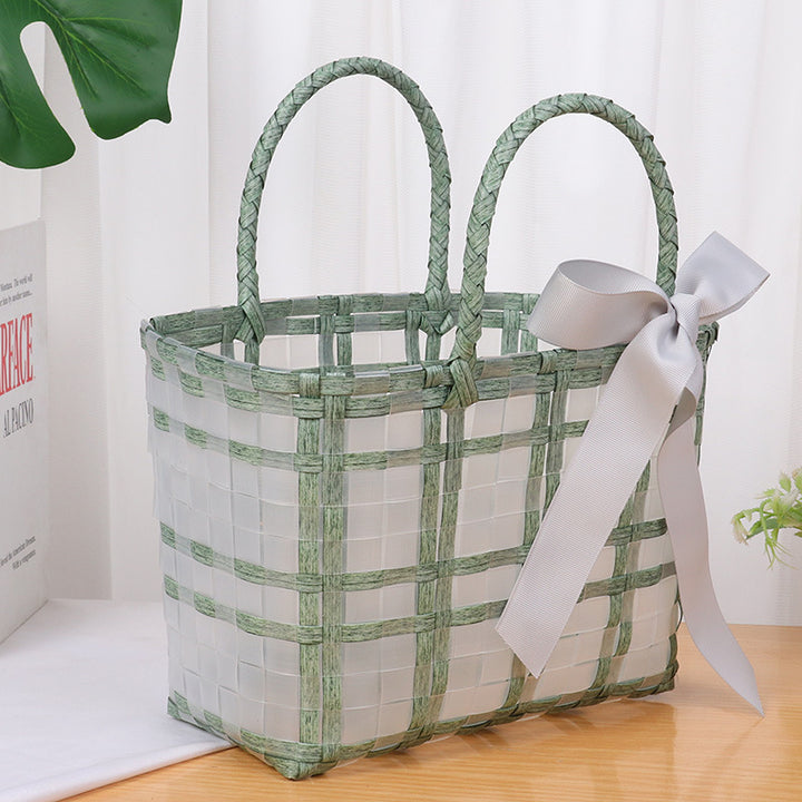 Decorative Basket Bag with Elegant Bow Bowlift