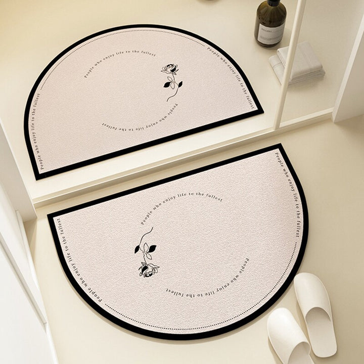 Floral Pattern Bath Mat Bowlift