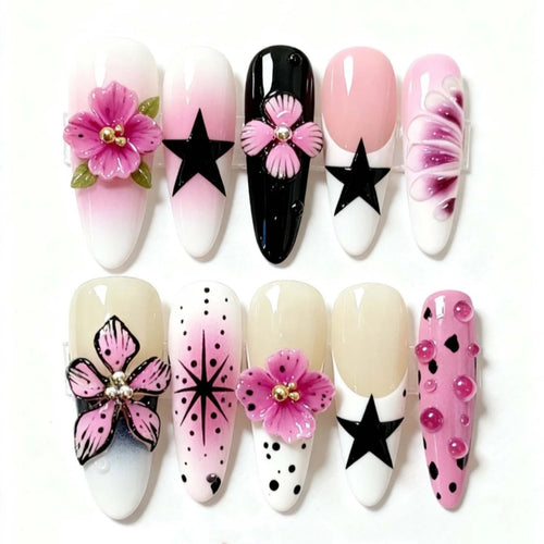 Decorative Press-On Nail Collection Bowlift