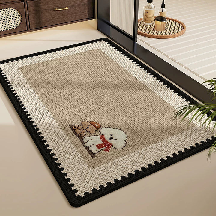 Playful Cartoon Pet Area Rug Bowlift