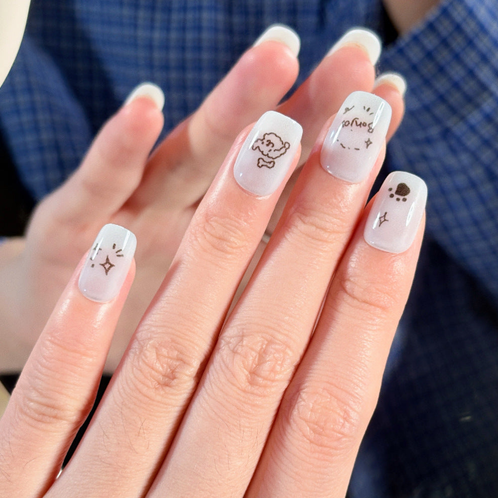 Whimsical Character Press-On Nail Set Bowlift