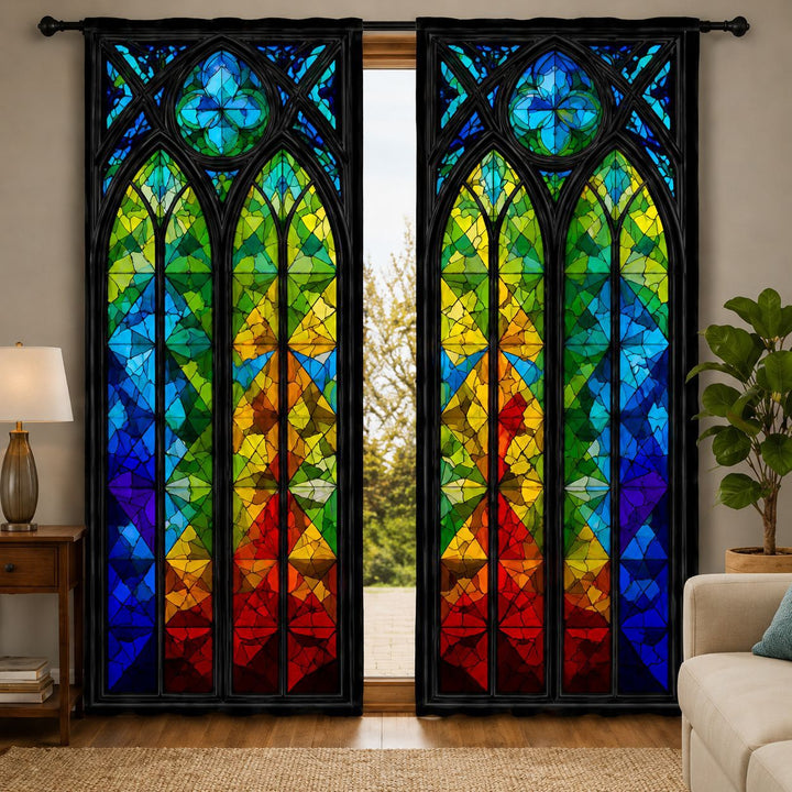 Abstract Patterned Window Curtains