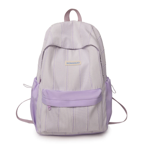 Casual Striped Backpack