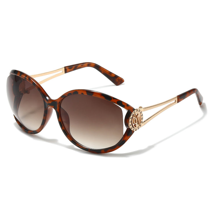 Designer Cat-Eye Sunglasses with Gold Accent Details Bowlift
