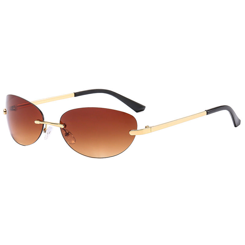 Women's Fashion Cat-Eye Sunglasses with Narrow Metal Frame and Polarized Lenses Bowlift