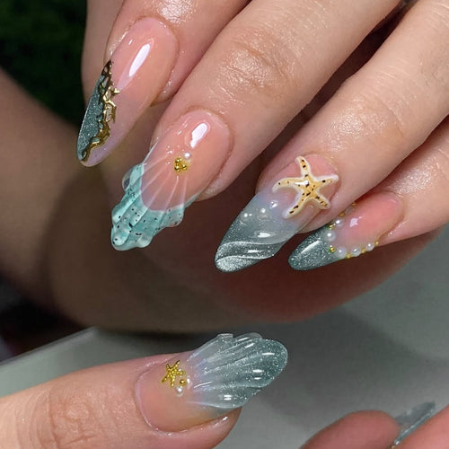 Decorative Press-On Nail Art Set with Unique Designs Bowlift