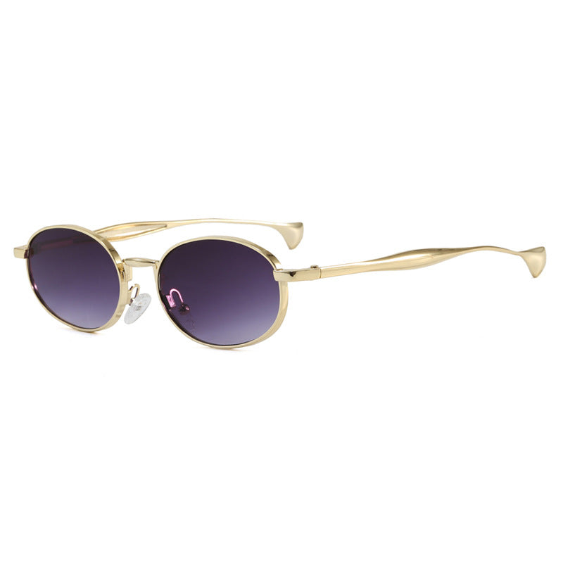 Women's robust round sunglasses with mirrored lenses Bowlift