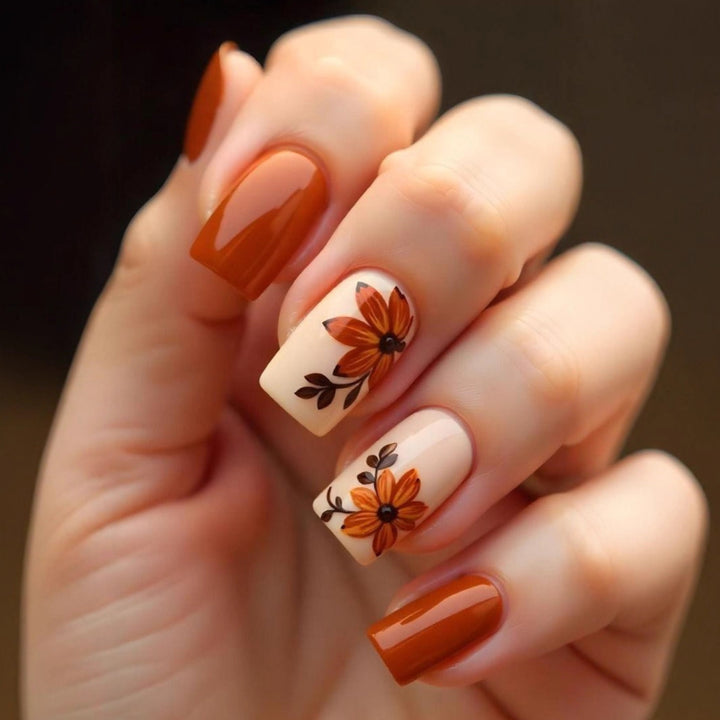 Creative Nail Art with Exotic Leaf Design Bowlift