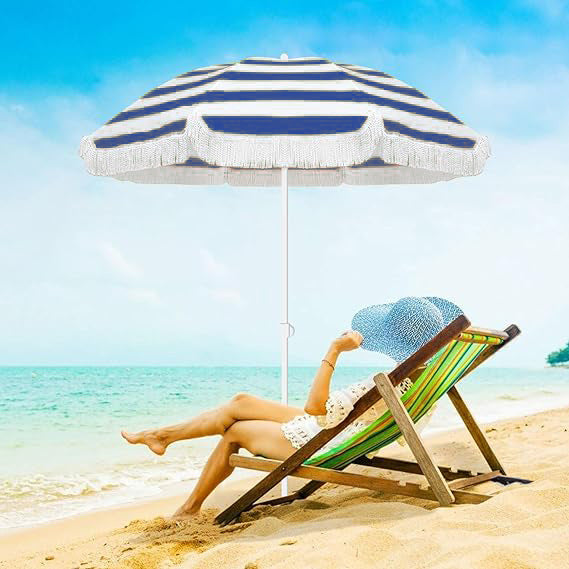 Women's sun umbrella with stylish tassels Bowlift