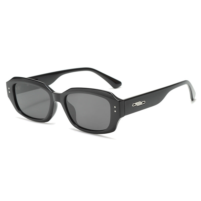 Women fashionable square sunglasses with innovative transparent frame Bowlift