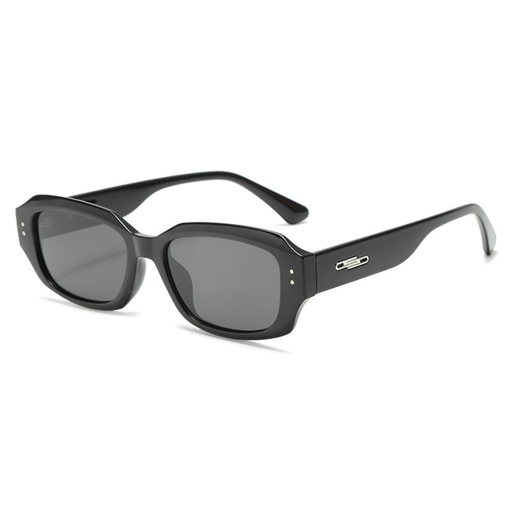 Women fashionable square sunglasses with innovative transparent frame Bowlift