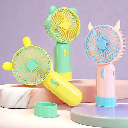 Women Portable Handheld Fan with Animal Design Bowlift