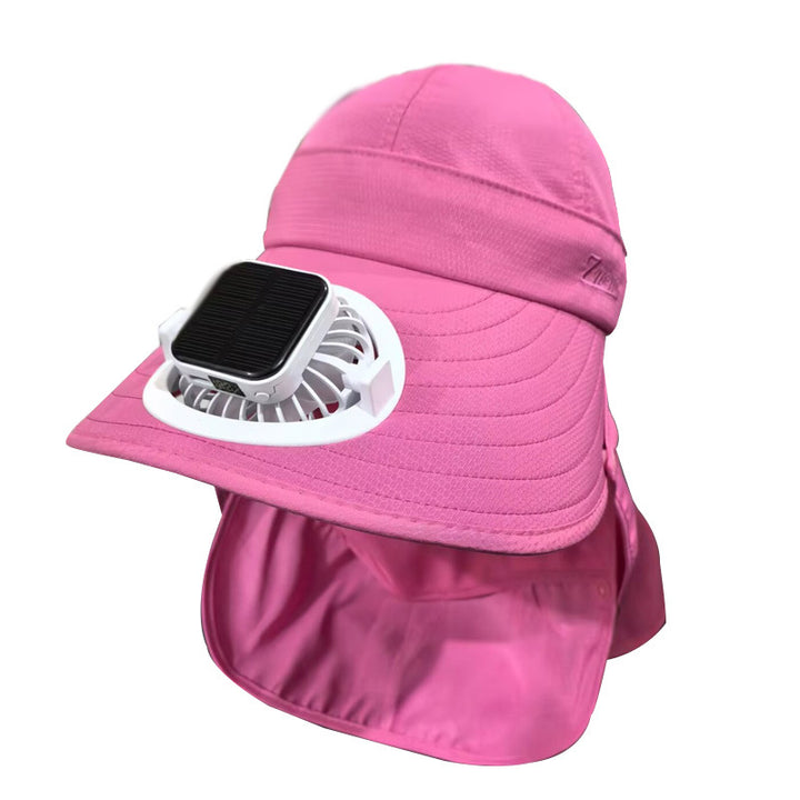Solar-powered mini fan with digital battery level indicator and USB-C charging port Bowlift