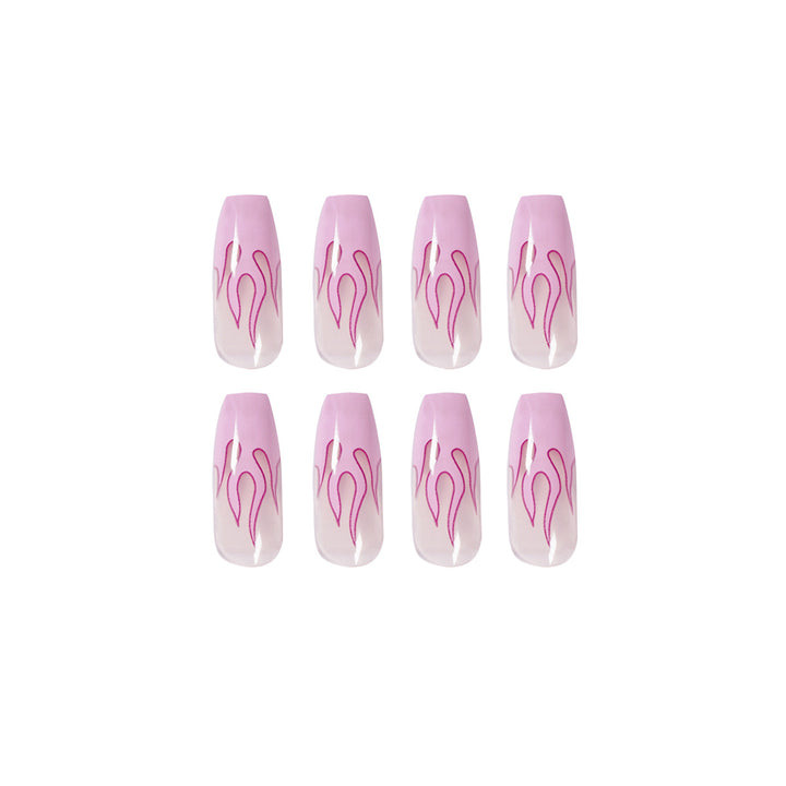 Flame design artificial nails Bowlift