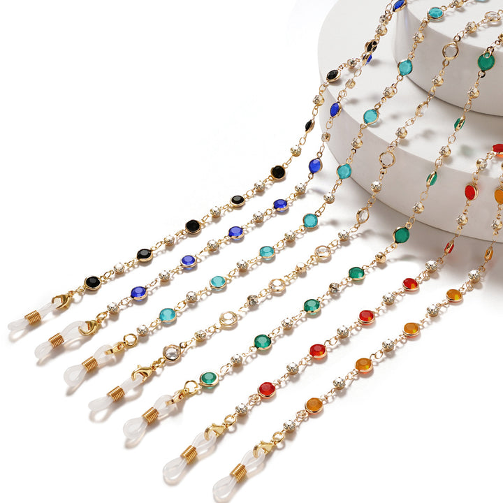 Decorative Crystal Eyewear Chain Bowlift