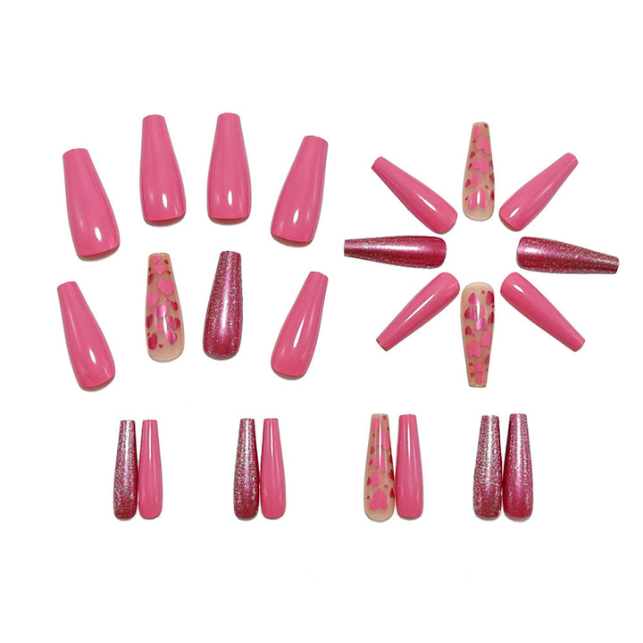 Artificial nails with heart design Bowlift