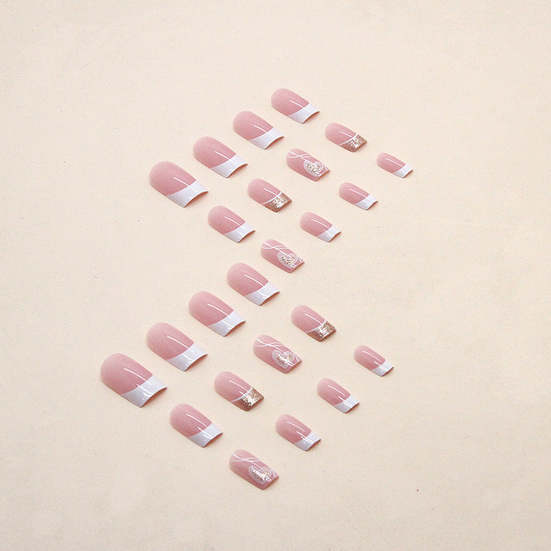 Romantic Heart-Design Nail Extensions Bowlift