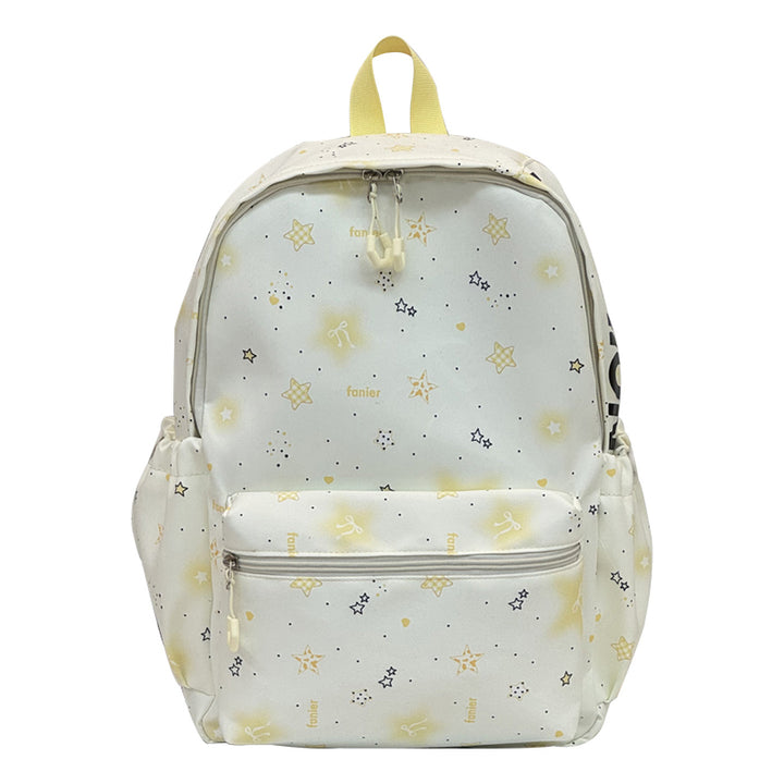 Casual Star-Patterned School Backpack Bowlift