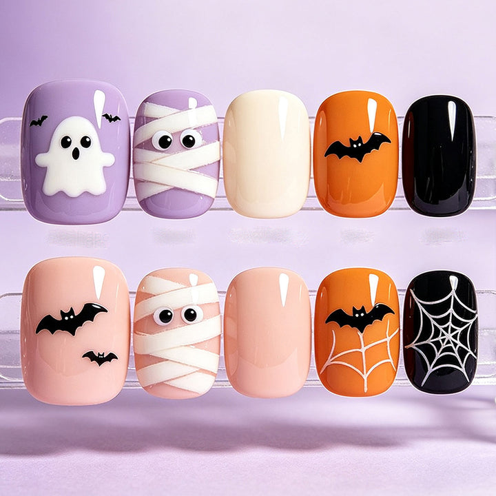 Themed Ghost and Halloween Nail Art Tips Bowlift