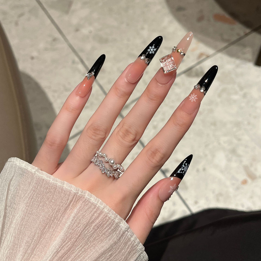 Artistic Long Stiletto Press-On Nails Bowlift