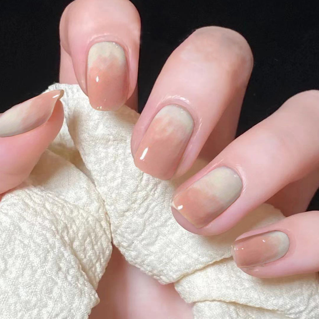 Elegant Nail Extensions in Modern Ombre Style Bowlift