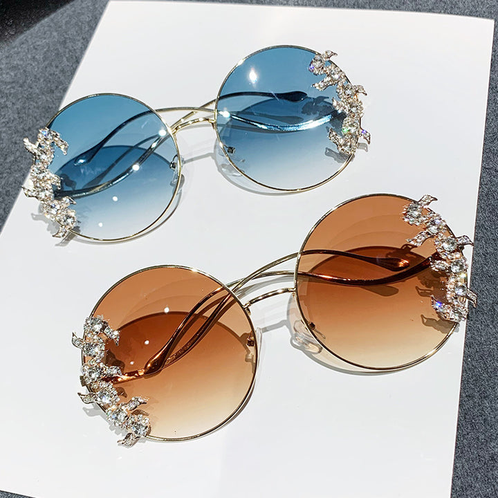 Ladies Glamorous Sunglasses with Sparkling Rhinestone Details Bowlift