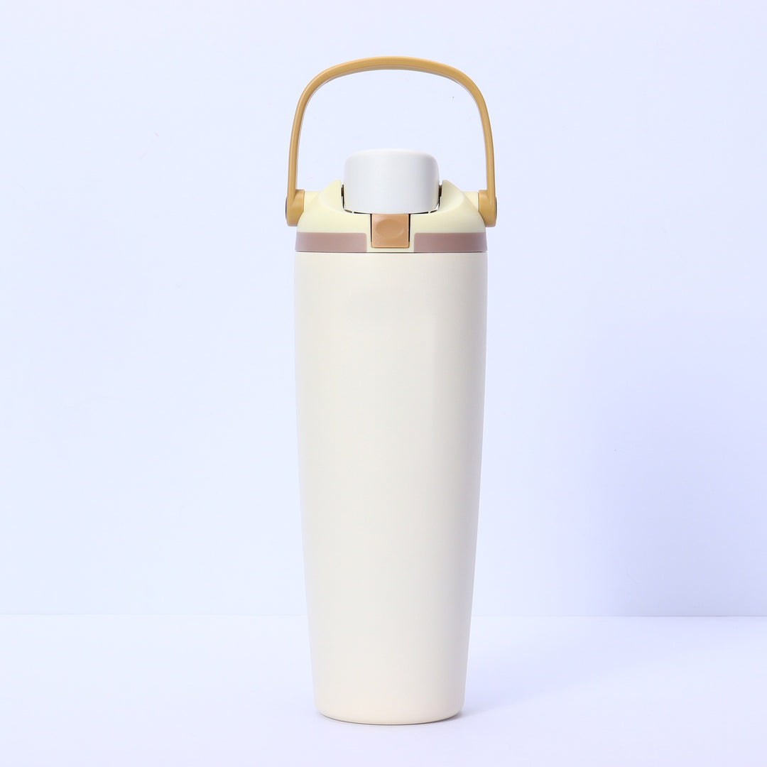 Women's insulated drinking bottle with ergonomic carry handle Bowlift