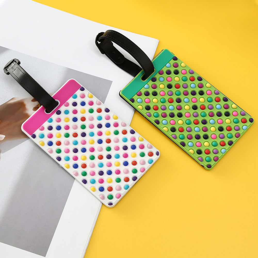 Unisex Luggage Tag with Modern Geometric Design Bowlift