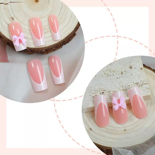Nail set with playful bow design Bowlift