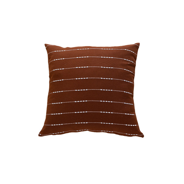 Structured Striped Velvet Cushion