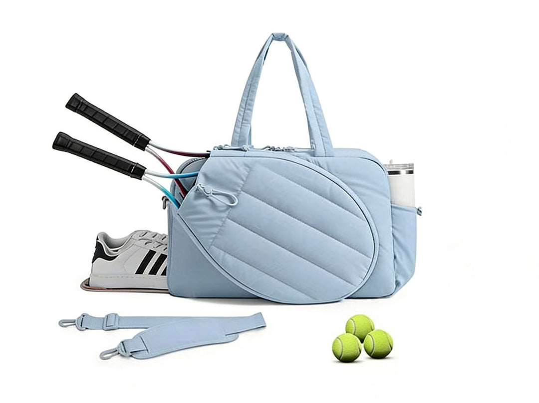 Sporty tennis bag with special racket compartments Bowlift