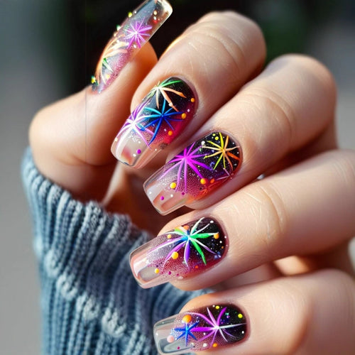 Art nails with graphic 3D design Bowlift