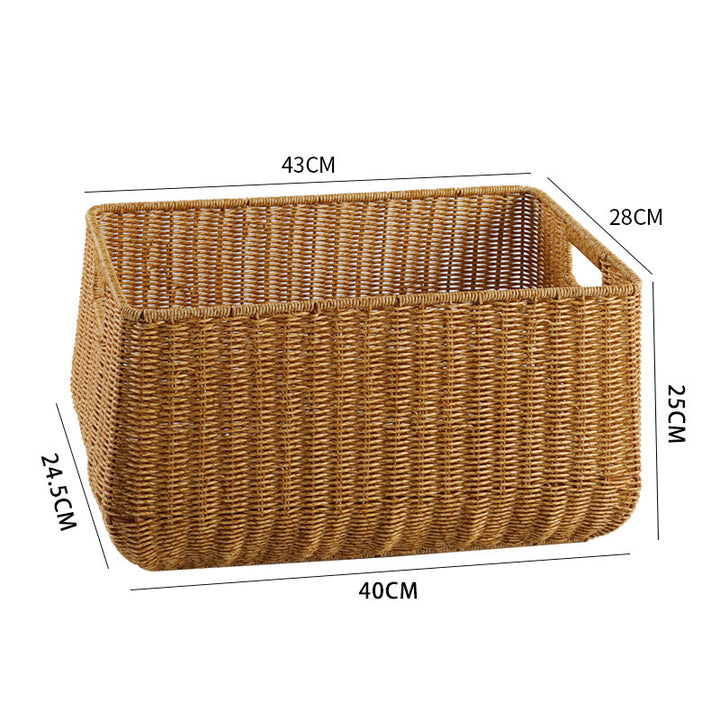 Large Handwoven Storage Basket with Ergonomic Handles Bowlift