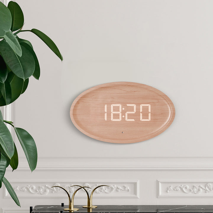 Digital Wall Clock in modern minimalist design Bowlift
